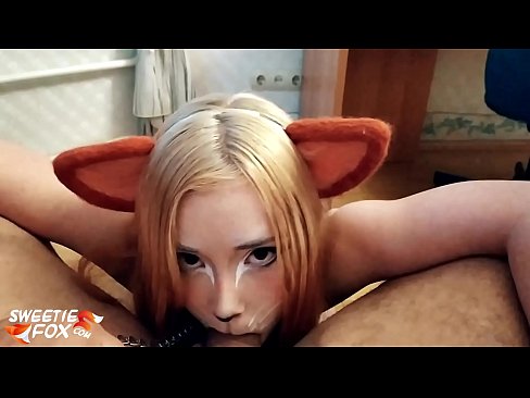 ❤️ Kitsune schluckt Schwanz und Sperma in ihrem Mund ❤ Porno bei uns